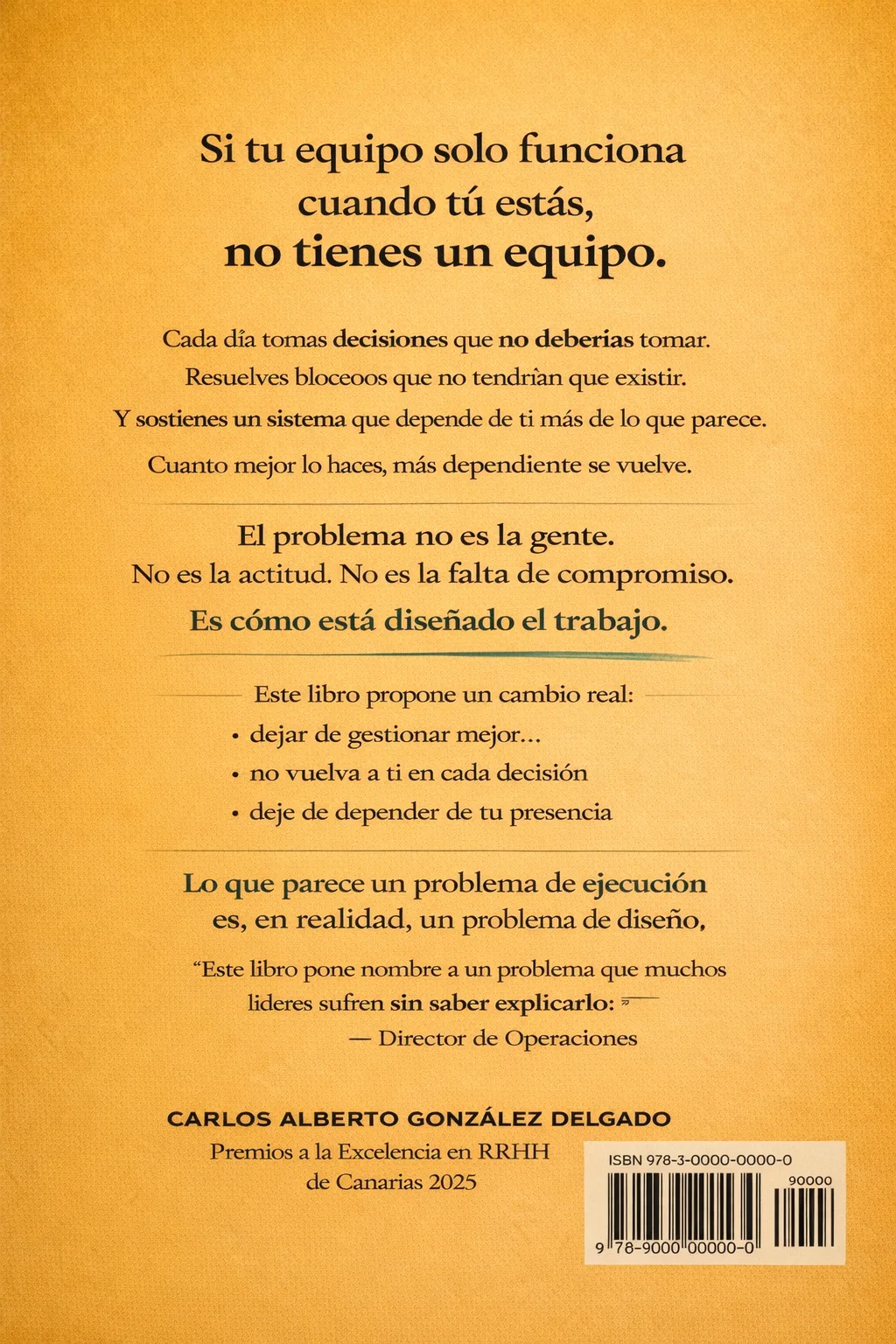 Contraportada del libro El Sistema Ganador